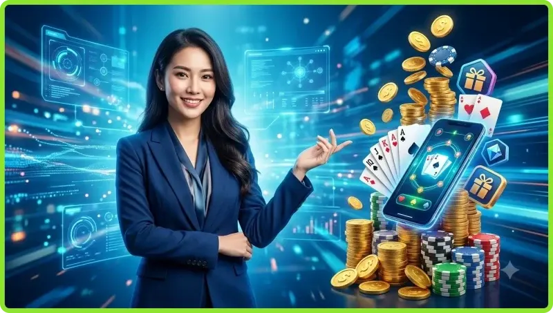 Người chơi đang trải nghiệm game bài miễn phí trên điện thoại